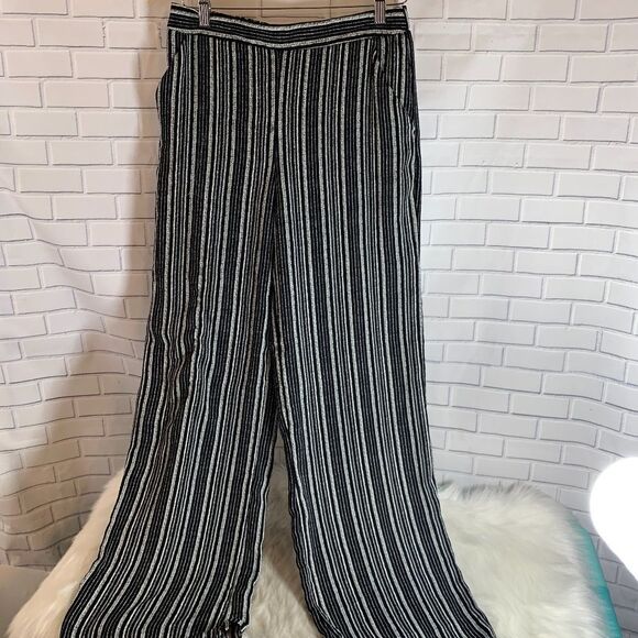 Ivy & Main Black And White Wide Leg Pants Sz - Picture 4 of 8